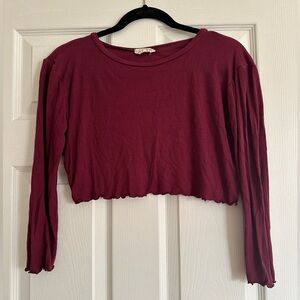 Cropped Long Sleeve Top